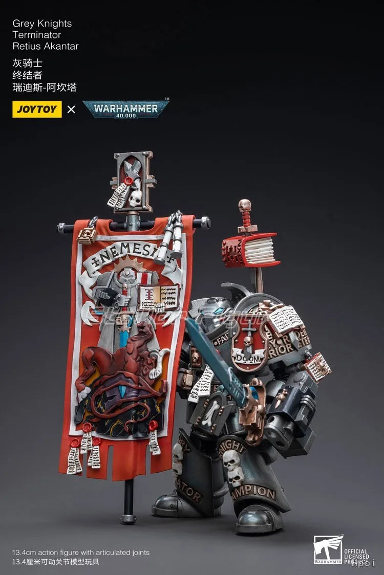 【SF】JOYTOYS 1/18 Action Figure  Grey Knights Terminator Retius Akantar Model Toys Gifts Collection Ornaments
