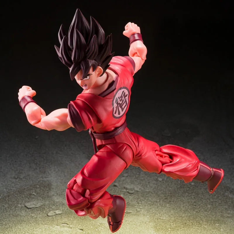 In Stock BANDAI Original Box Figuarts DRAGON BALL SON GOKU KAIO KEN 18000 POWER LEVEL Action Figure Model Toy Gift for Kids
