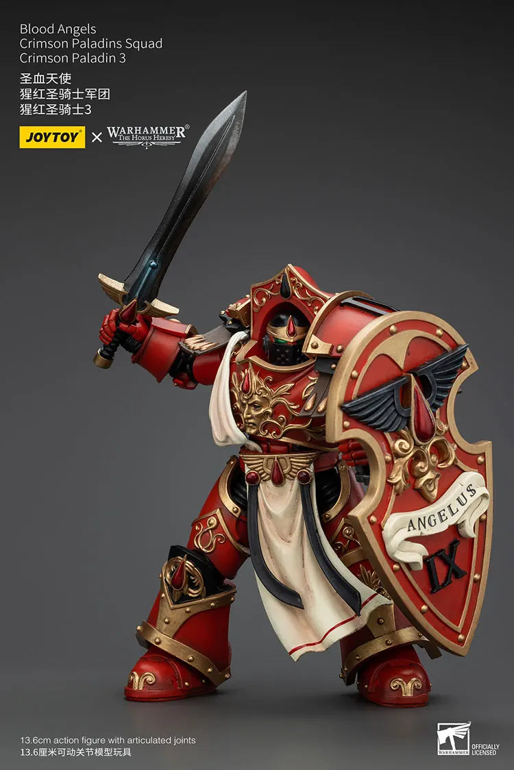 JOYTOY Warhammer "The Horus Heresy" Blood Angels Crimson Paladins Squad Crimson Paladin 3 Action Figures Doll Gift Decoration