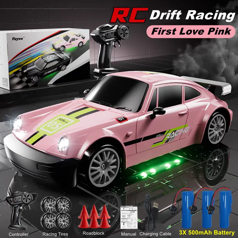 Remote Control Car RC Drift Car 2.4GHz 1:20 4WD 20KM/H High Speed Vehicle with LED Lights Racing Toy for Children Kids Adults