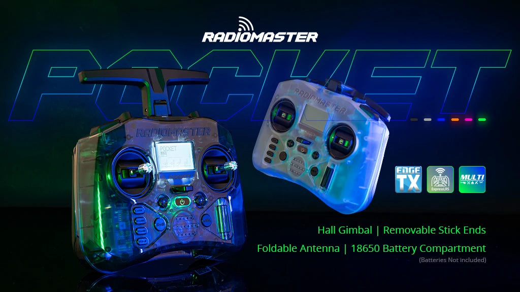 RadioMaster Pocket Hall Gimbal Transmitter Remote Control Portable Lightweight Preinstalled EdgeTX ExpressLRS Or MPM CC2500