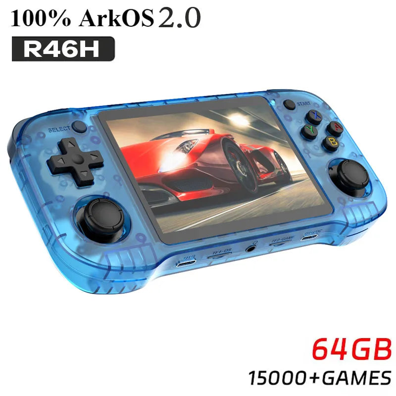 FUNKIDDY R46H  Handheld Video Game Console Retro Game Open-Source ARKOS 2.0 4.2 Inch IPS Screen 128G 20000+ Gaming Kids gifts