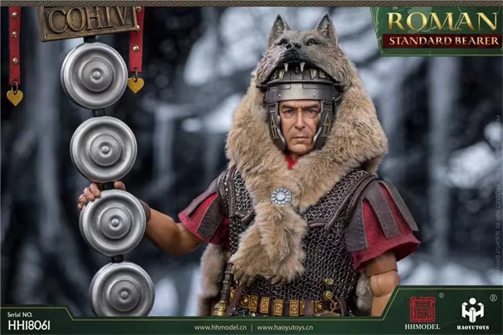 1/6 HHMODEL & HAOYUTOYS HH18061 Vintage Imperial Legion-Rome Flag Bearer Soldier Warrior Full Set Moveable Figure For Collect