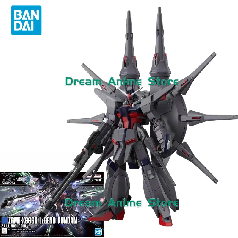 Bandai Original GUNDAM HG 1/144 Anime ZGMF-X666S LEGEND GUNDAM Action Figure Assembly Model Toys Collectible Gifts for Children