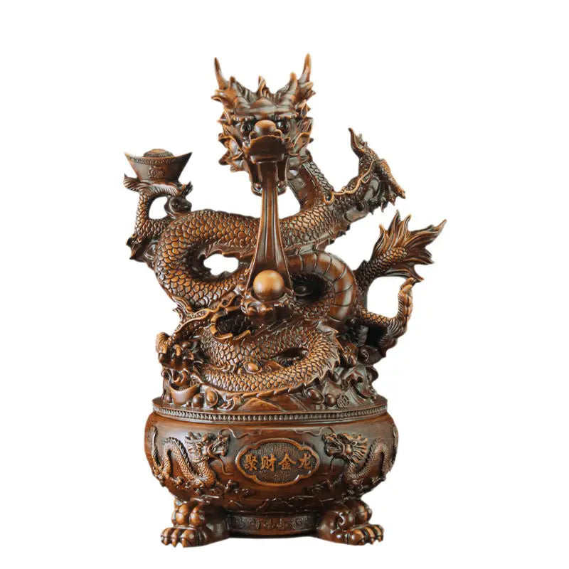 Gathering Wealth Dragon Inviting Wealth Office Desktop Decorations Opening Sculptures