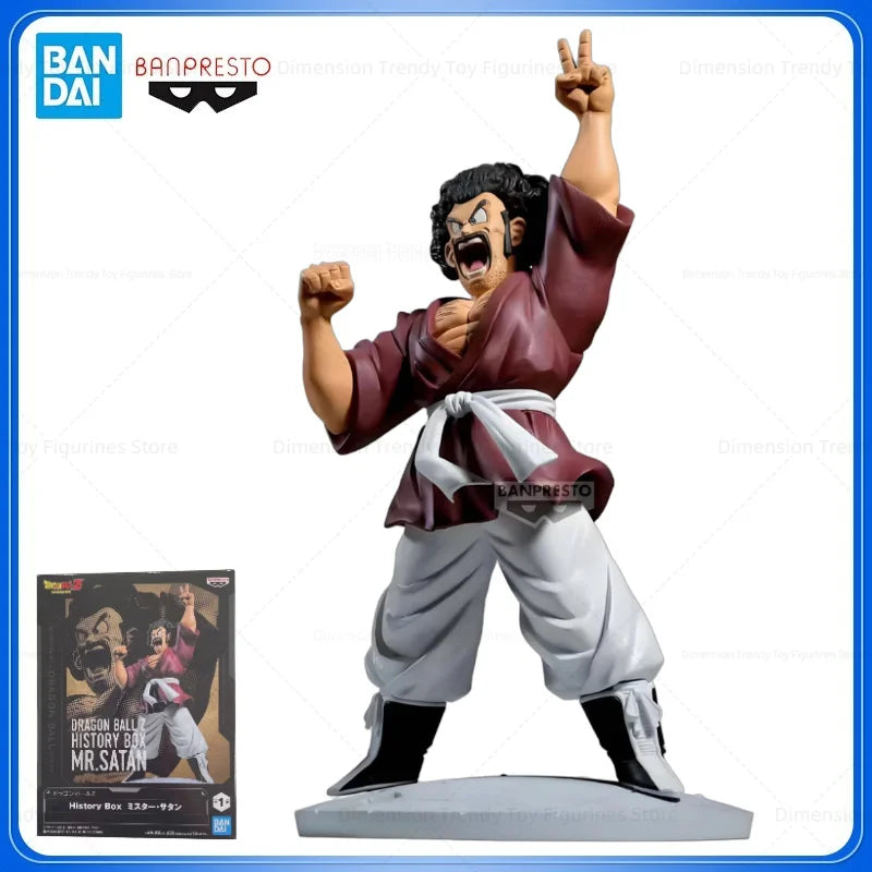 In Stock Bandai Banpresto Original History Box Anime Dragon Ball Z Mr. Satan Action Figure Model Toy Collection Birthday Gift DT