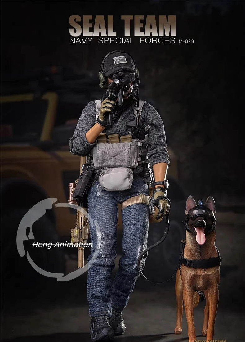 1/6 Scale Soldier Model US Navy SEALs with Dog M029 Action Figure Ornament Collection Q3 2026