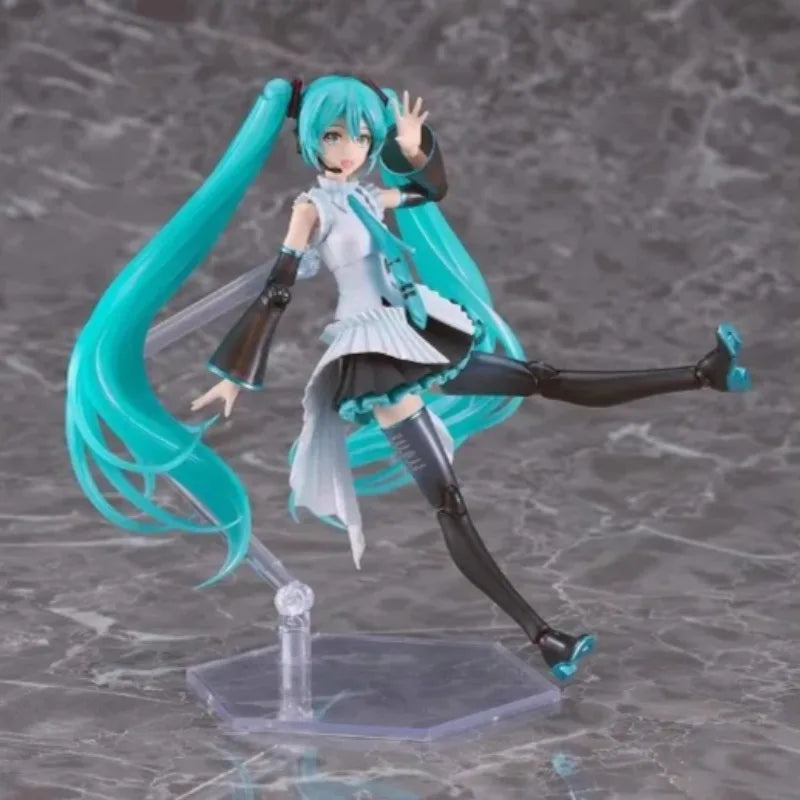 Max Factory Original Genuine Vocaloid Hatsune Miku Plamatea Happy 16th Birthday Ver. 16cm Collections Model Toy Action Figures