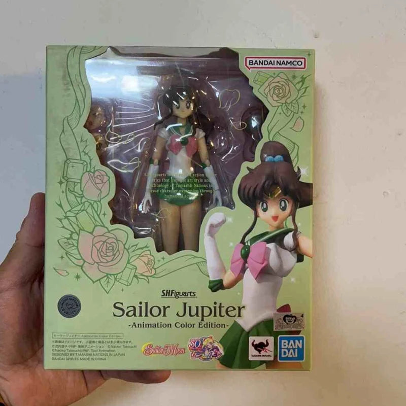 Bandai Original Shf Figuarts Sailor Moon Figure Sailor Star Healer Seiya Kou Action Figurine Anime Collection Model Pvc Toy