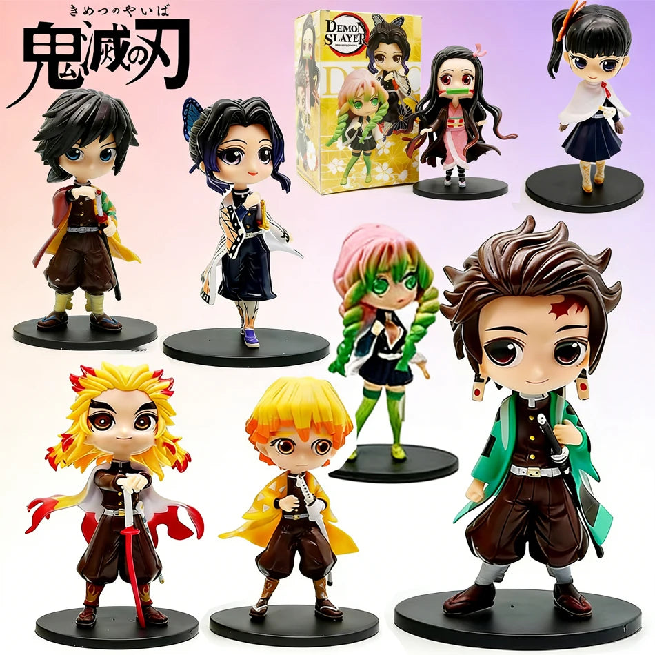 Demon Slayer Action Figurine - Kimetsu No Yaiba Kamado Tanjirou Nezuko Agatsuma Zenitsu PVC Model Doll Anime Collectible Toys