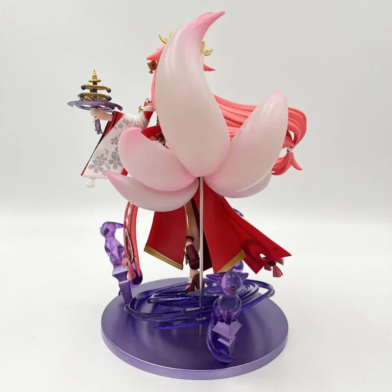 25cm/9.84in Genshin Impact Yae Miko Figure Game Peripherals Figurine Action cartoon Statue Model Toy Collectible Ornaments Gifts