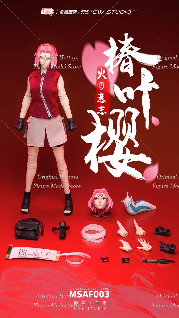 MOZ STUDIO MSAF003 1/6 Scale Female Soldier Haruno Sakura Anime Beauty Full Set 12-inch Action Figure Doll Collection In Stock