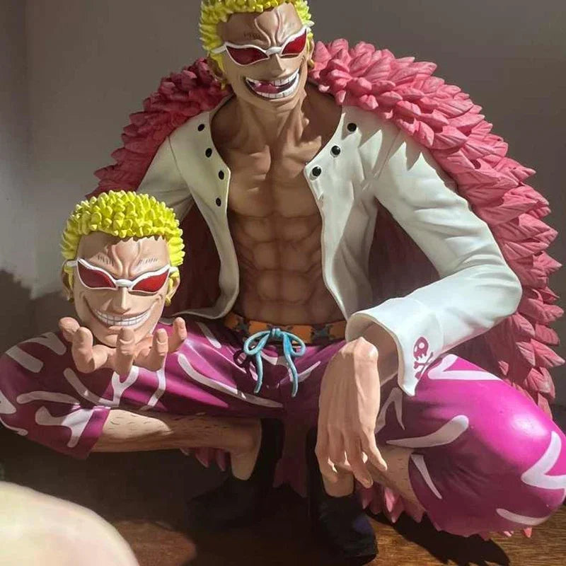 Anime One Piece Figuren GK Donquixote Doflamingo Actionfiguren Austauschbare Kopfhände 16 cm PVC Modellsammlung Puppenspielzeug