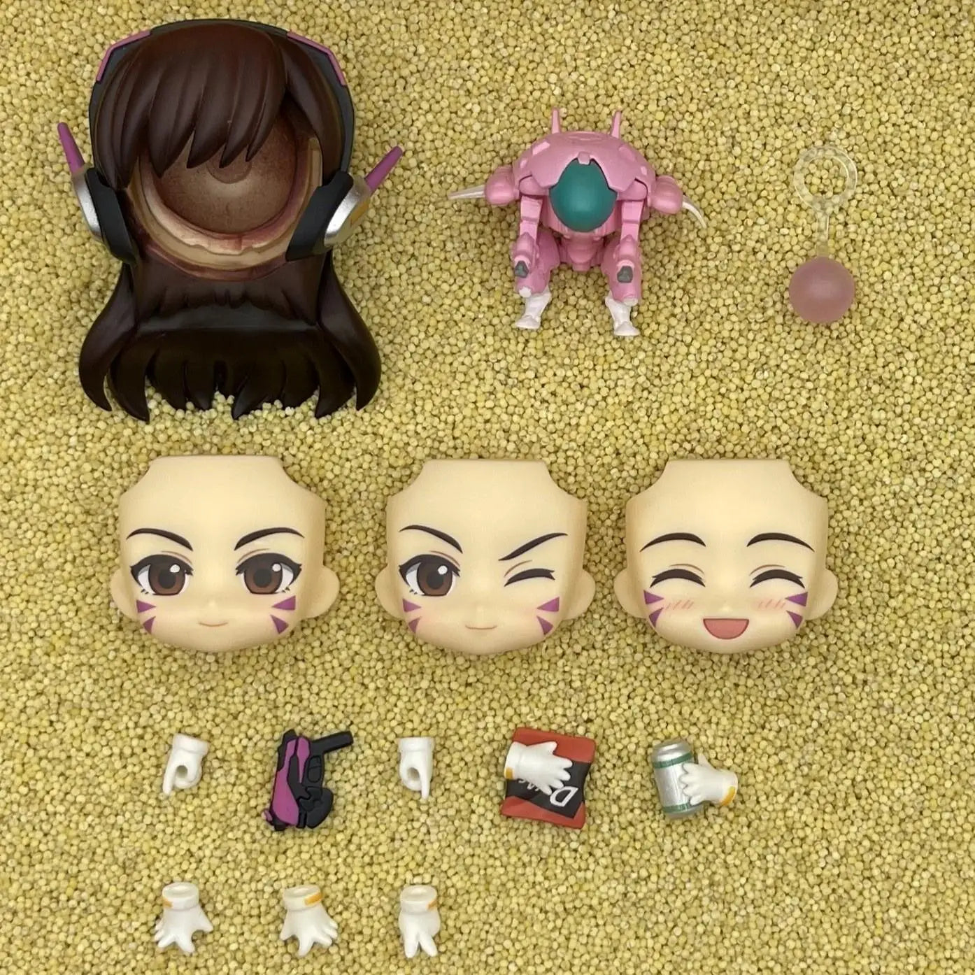 shouwangxianfeng GSC Clay Man Face doll face hair doll accessories