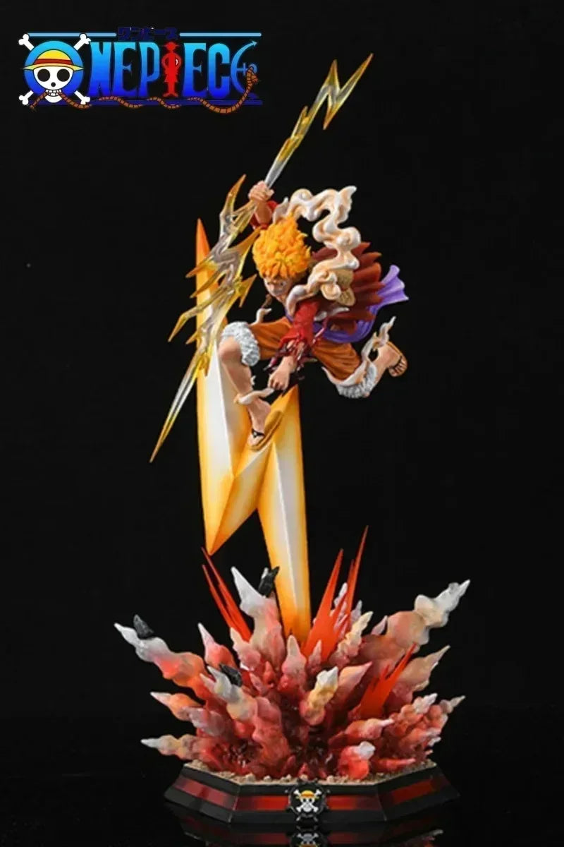 One Piece Аниме Фигурки Gear 5 Luffy Sun God Nika Фигура 50см PVC Фигурка Gk Статуя Колекционерски Модел Декорация Аниме Детски Gif
