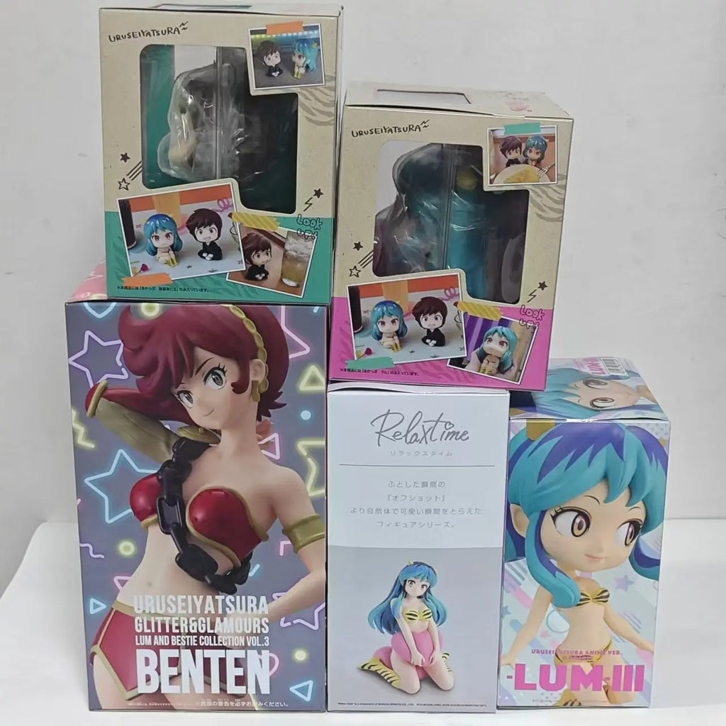 BANDAI Original BANPRESTO Glitter&Glamours Urusei Yatsura 22cm Lum Ronnie Anime Figure Action Figures Model Figurine Toy Look Up