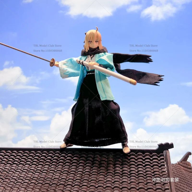 1/12 Scale Female Clothes Kimono Fate Altria Pendragon Knight Kings Japanese Anime For figma 6-inch Action Figure Soldier Scene