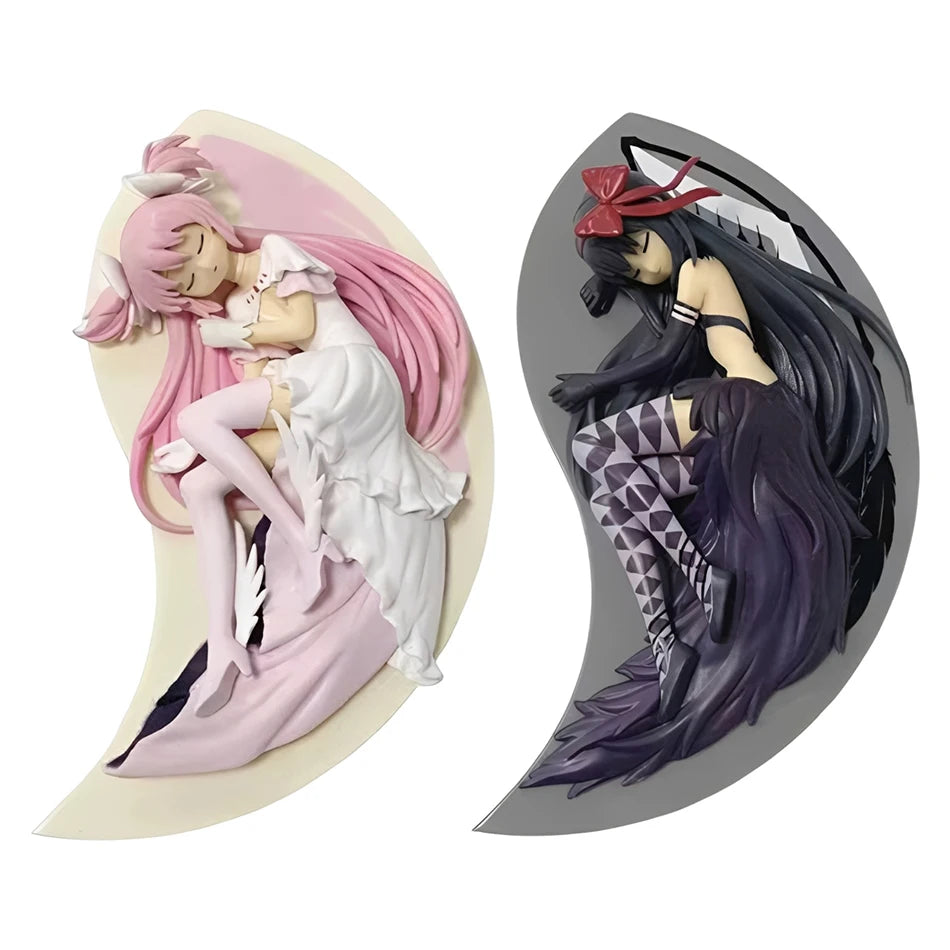 Magical Girl Xiaoyuan Anime Handmade Sleeping Position Xiaoyuan Xiaomei Flame Figure PVC Model Desktop Ornament Peripheral Gift