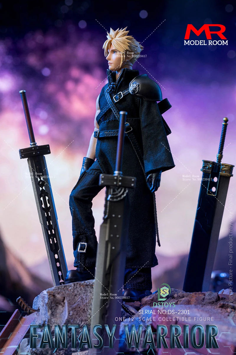 DSTOYS DS-2301 1/12 Fantasy Warrior Cloud Action Figure 6-inch Male Soldier Action Figurine Toy Full Set Collectible Model