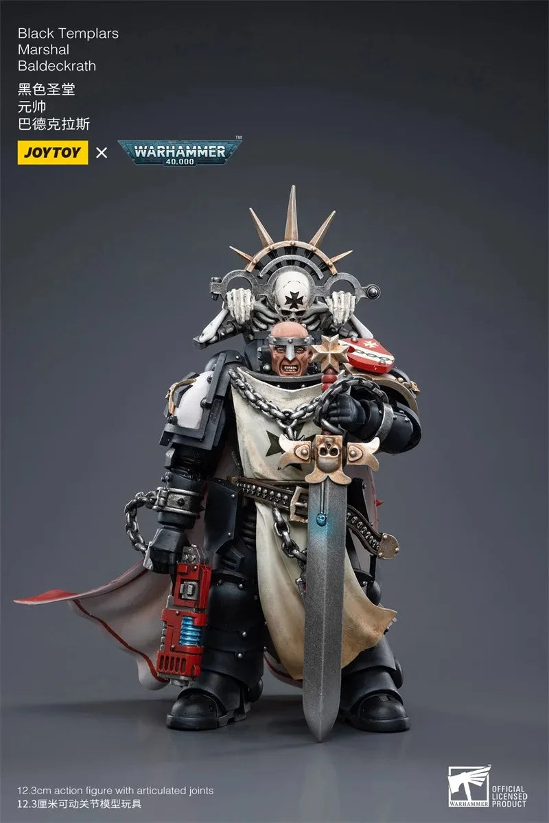 Joytoy Warhammer 40K 1/18 Action Figures Black Templars Marshal Baldeckrath 12.3cm  Model Toy