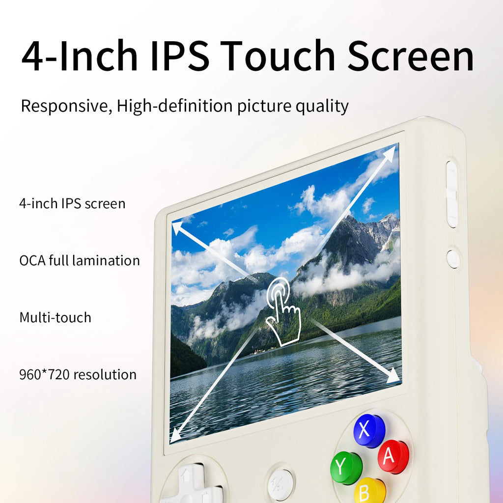 ANBERNIC RG406V Portable Game Console 4’’ IPS Touch Screen Android 13 Unisoc T820 64-bit Game Player 5500mAh RGB lighting