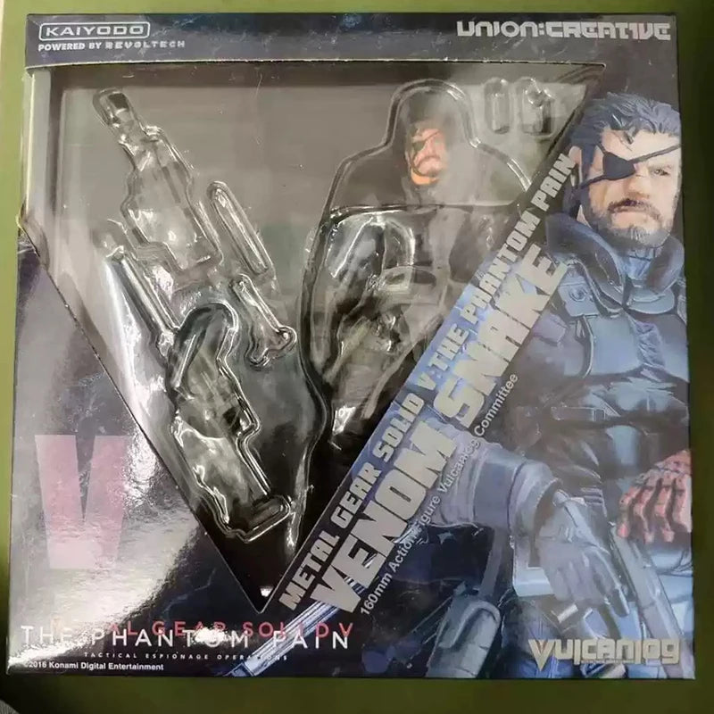 Kaiyodo Metal Gear Solid V Snake Action Figure Revoltech The Phantom Pain Snake Figurine PVC Collection Ornament Model Toys 15cm