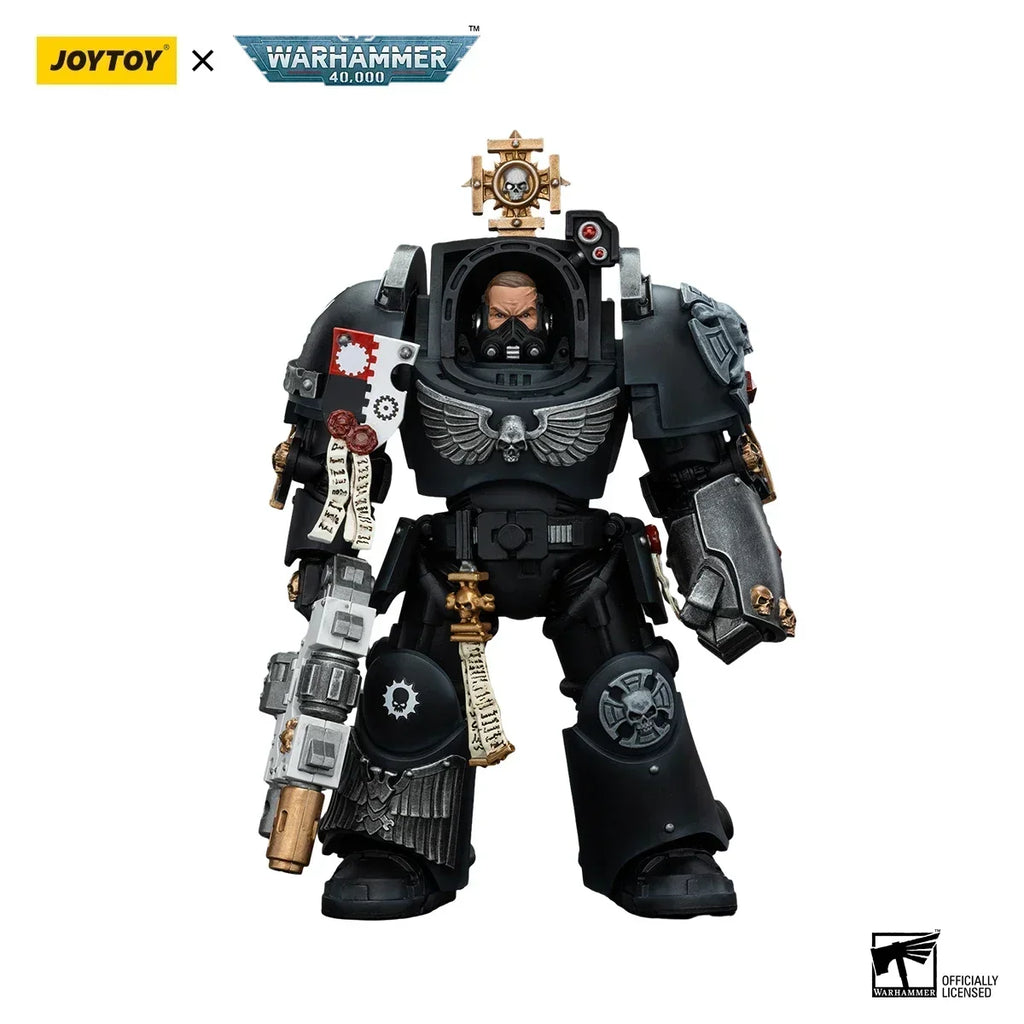 JOYTOY  40k 1/18 Action Figures 14.3cm Iron Hands Captain in Terminator Armour Garage Kit Toys in Stock