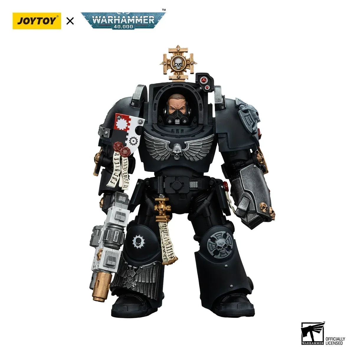 JOYTOY  40k 1/18 Action Figures 14.3cm Iron Hands Captain in Terminator Armour Garage Kit Toys in Stock