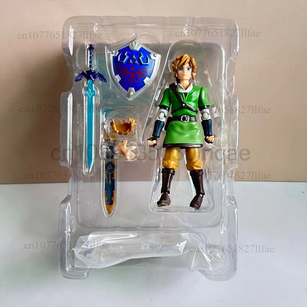 Figma 153 The Legend of Zelda 153 Skyward Sword 14cm Link Action Figure Model Toy Joint Movable Doll Room Ornament Gift For Kids