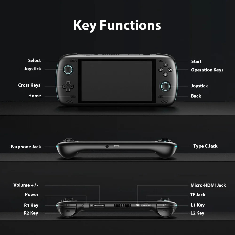 Ayn Odin2 Base Pro Max Handheld Game Console 6.0Inch Touch Screen 8Gen2 Android13 Wifi Portable Console Free Film
