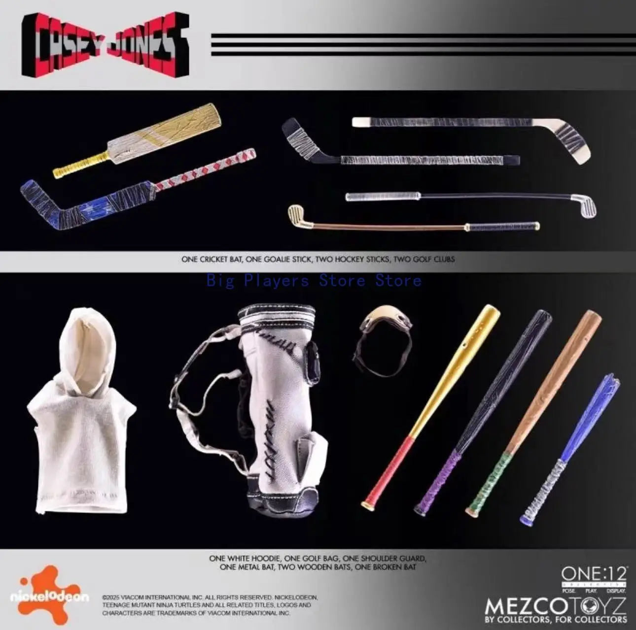 Mezco Casey Jones Teenage Mutant Ninja Turtles Baseball Man Ant 1:12 Doll 6-inch Movable Figure