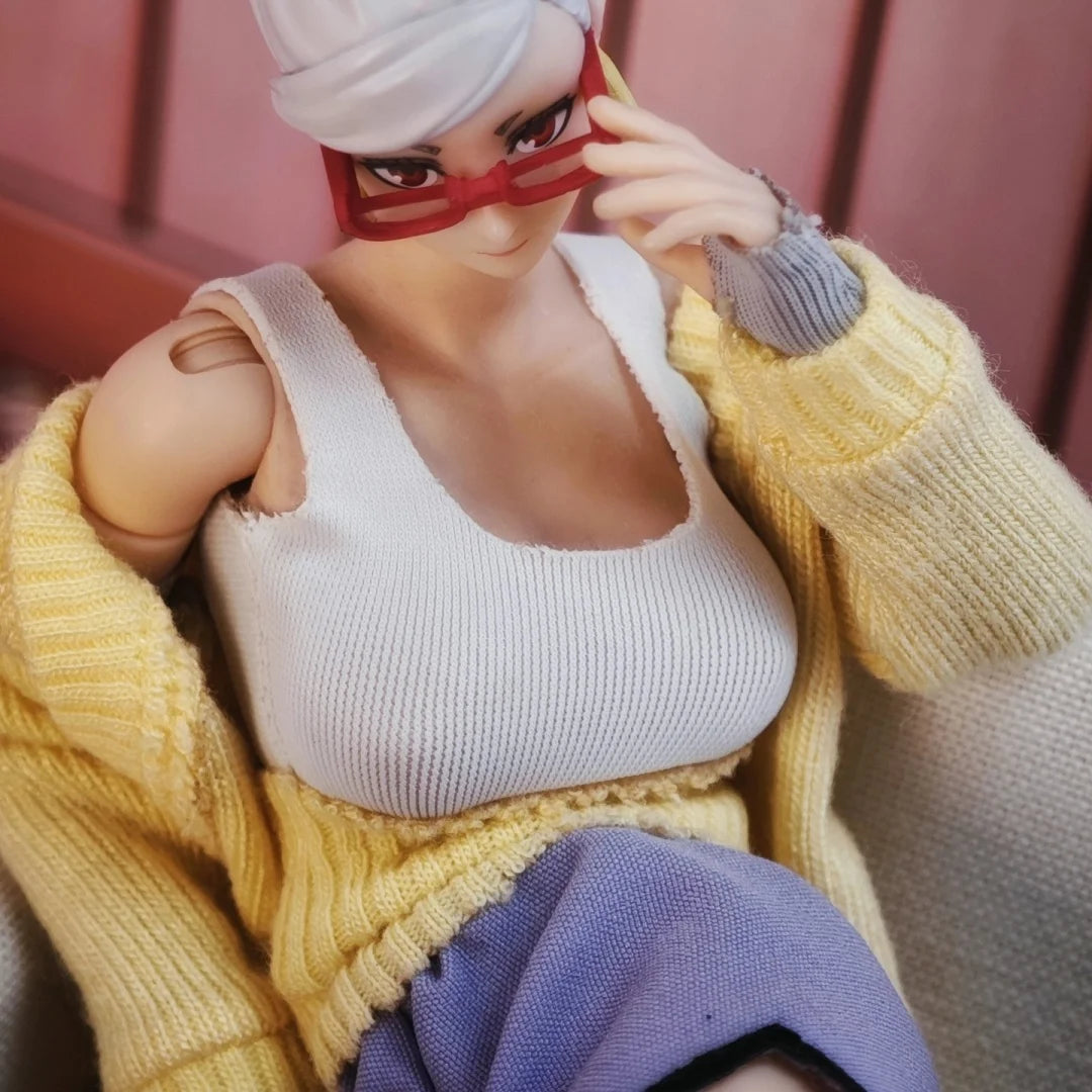 Dan Da Dan Shf Anime NEW Handmade Ayase Hoshiko Sports suit set sweater Built In Iron Wire Is Suitable for 1/12 blank body Toys