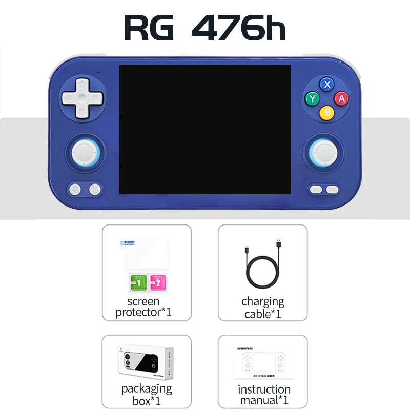 ANBERNIC RG 476H Android Handheld Game Console 4.7"HD Multi-touch Full Screen Hall Triggers Wifi Retro Video Games Player RG476H