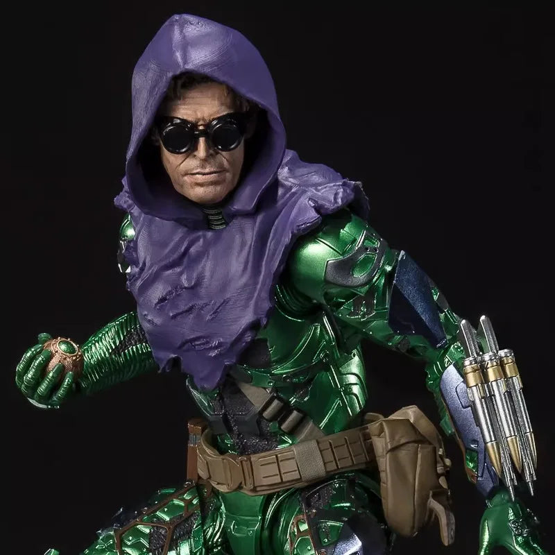 Bandai Shf Green Goblin Action Figure Marvel Spider-Man Anime Figure  Plastic Model Toys Gift for Boys
