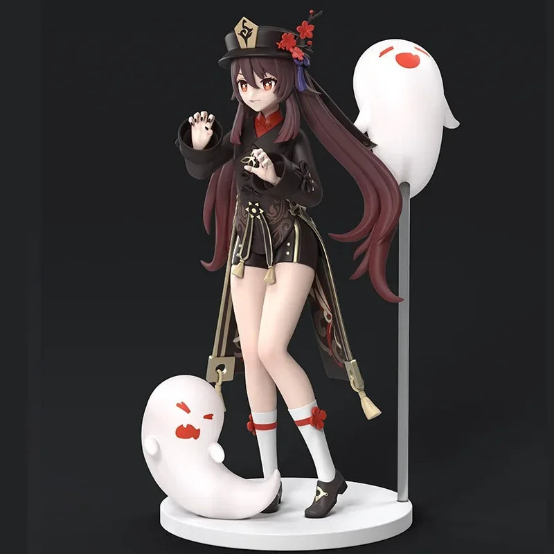 20CM Game Genshin Impact HuTao Figure Seventy-seventh Wang Sheng Hall Master Desktop Figurines PVC Model Dolls
