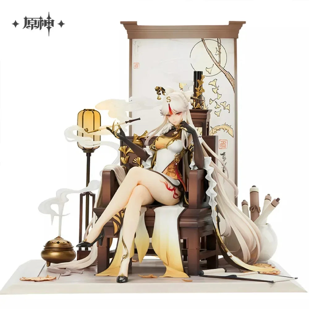 Genshin Impact Ningguang Anime Figure Genshin Impact Zhongli Action Figure Klee/Paimon Figurine Collection Model Doll Toys