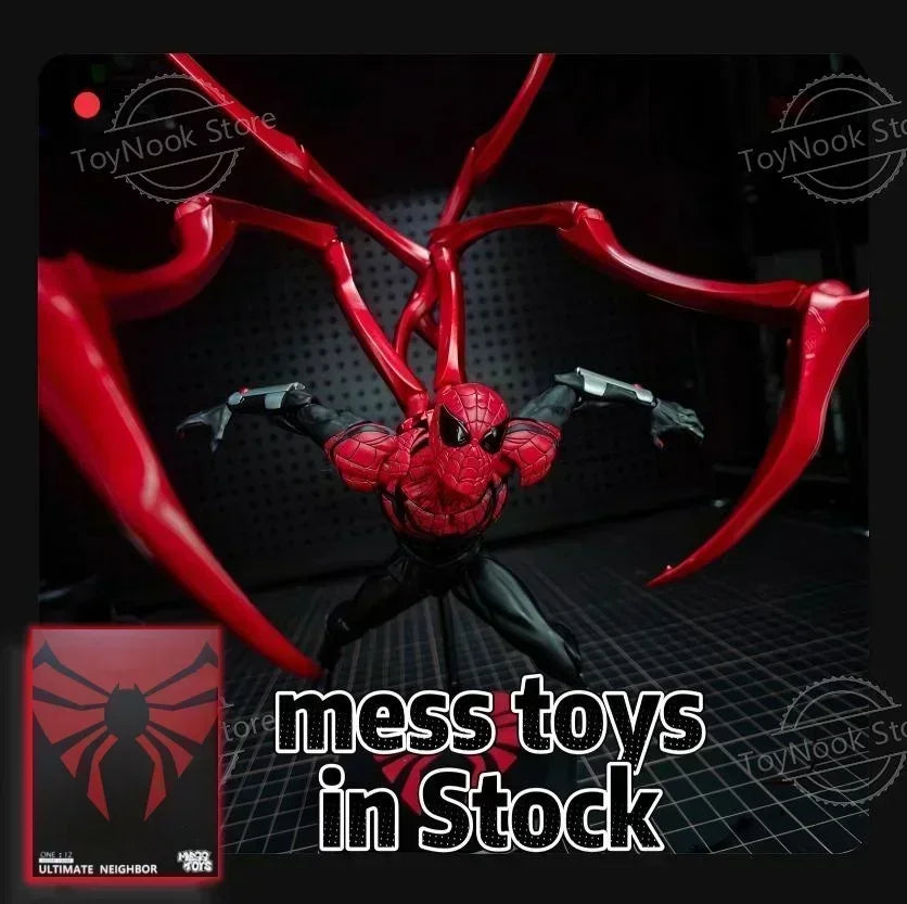 HOT-NEW Mess Toys Superior Spider-Man Figurine Model PVC Black Red Spider Man Toy Collect KO Action Dolls For Collection Gift