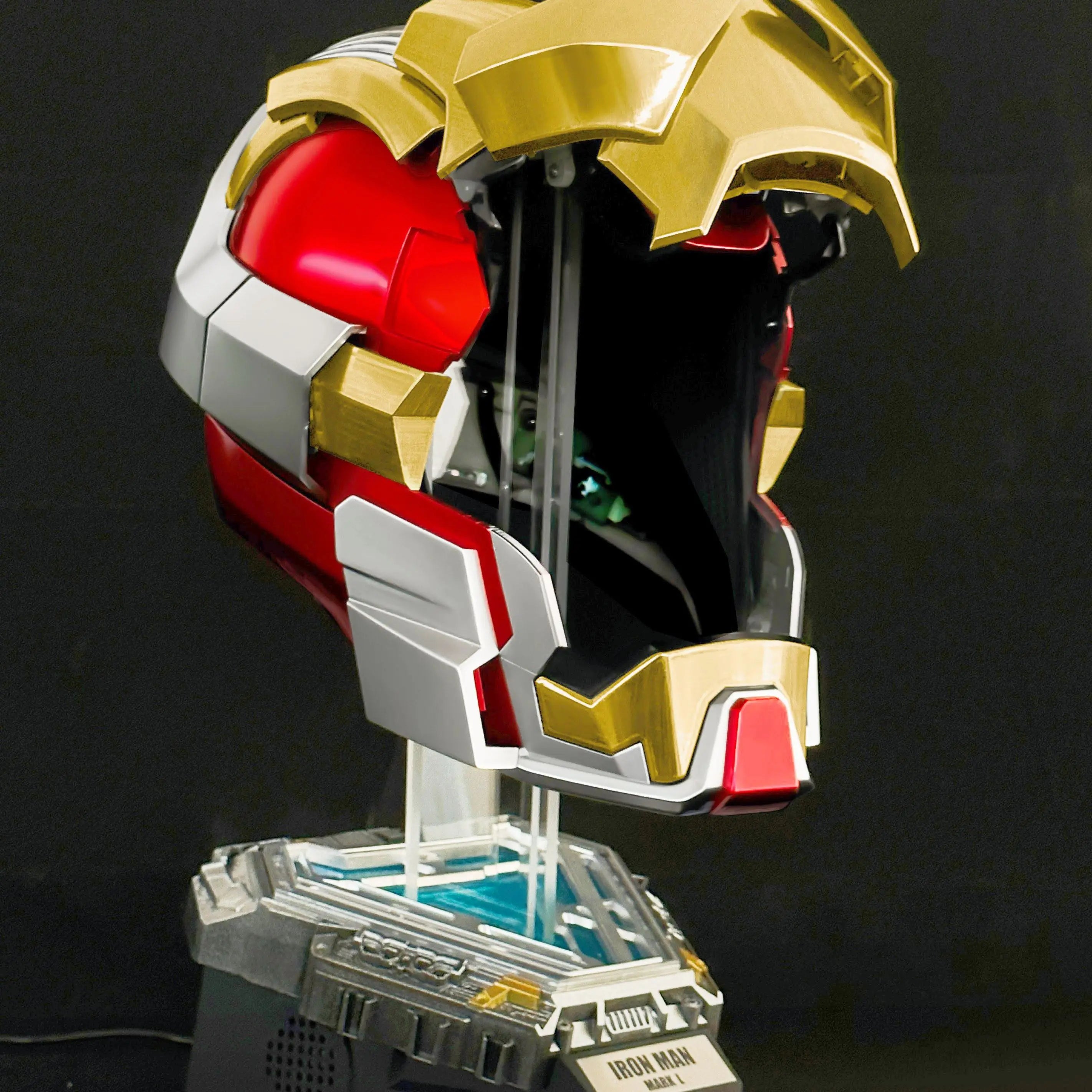 Iron Man Helmet MK17 Jarvis Voice Controlled Automatic Opening Mask Mech Mask Electric Toy Ornament
