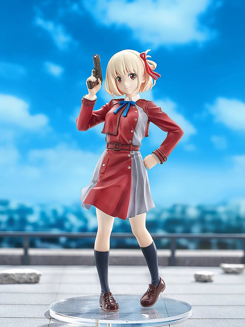 Original Genuine Good Smile Company Prepainted Pop Up Parade Lycoris Recoil Nishikigi Chisato Inoue Takina H=180mm Anime Figure