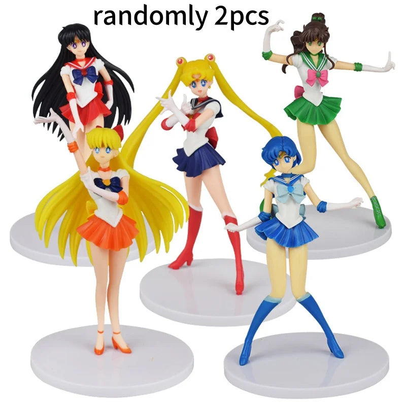 17 см Карикатура сладко момиче Sailor Moon Аниме фигурка PVC екшън аниме фигурка модел Kawaii кукла настолни орнаменти