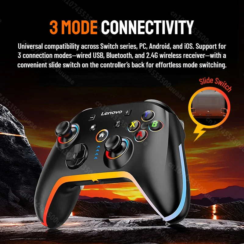 Lenovo S03 Wireless Gamepad for Switch/2/OLED/Lite iPhone Android Cell Phones PC Dual Hall Effect Joystick Video Game Controller