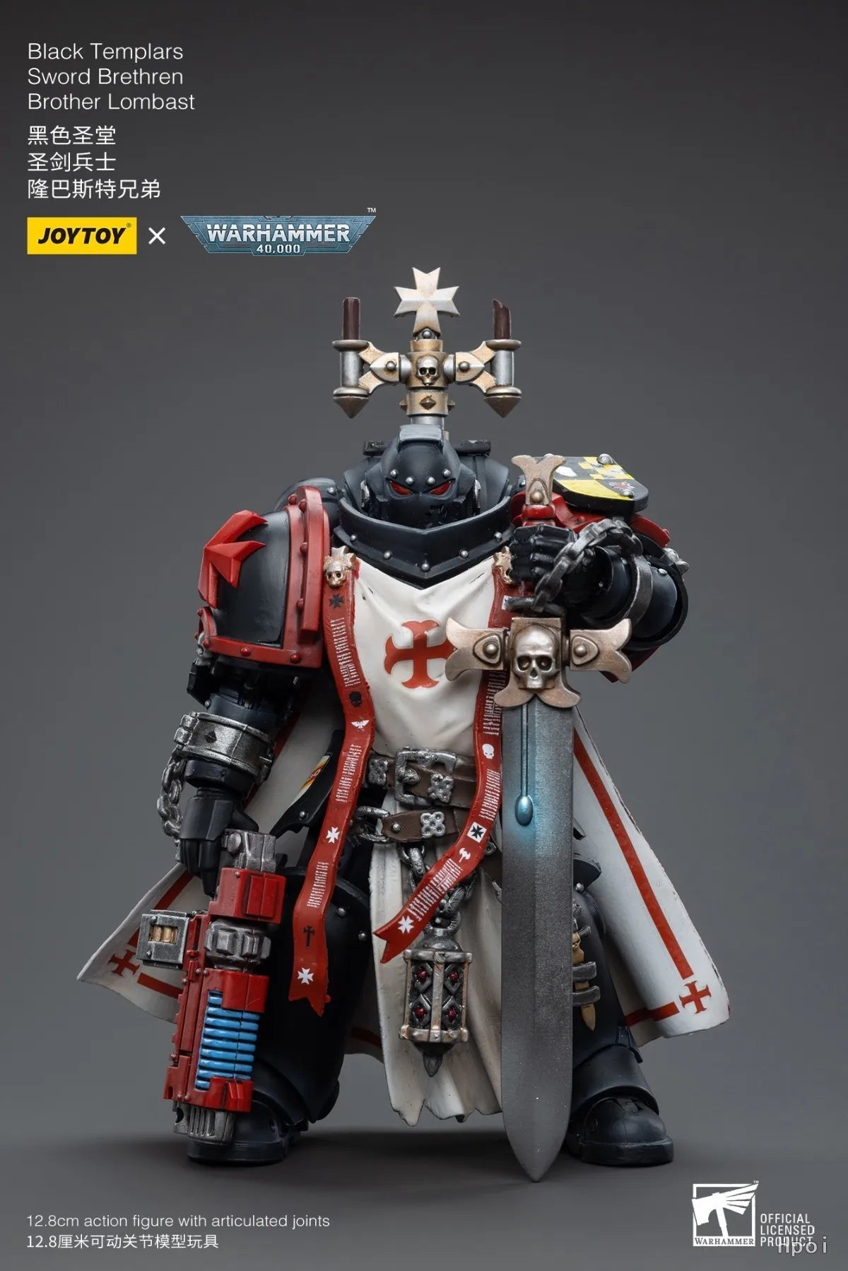 【In Stock】JOYTOY 1/18 Action Figure Warhammer 40K Black Templars Sword Brethren Brother Lombas Model Toy