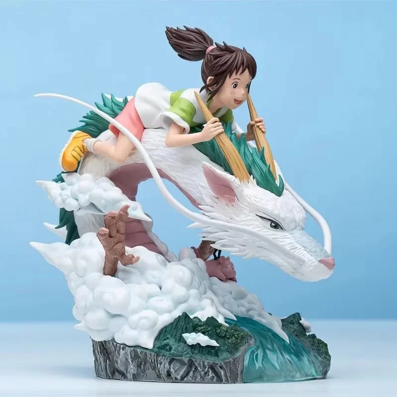 Отнесена от духовете, Studio Ghibli 16 см, сладка чиби аниме фигурка Хаяо Миядзаки, колекционерски модел, декор за бюро, перфектен подарък за фенове на анимето.