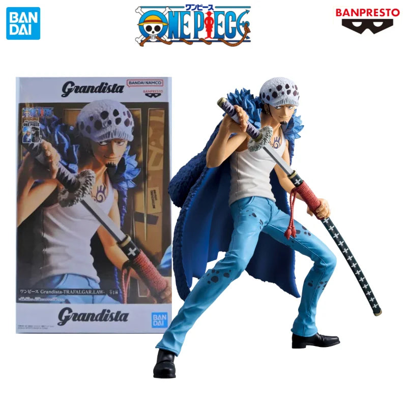 In Stock BANDAI BANPRESTO Original One Piece Grandista ROS Trafalgar Law Anime Action Figures PVC Collectible Model