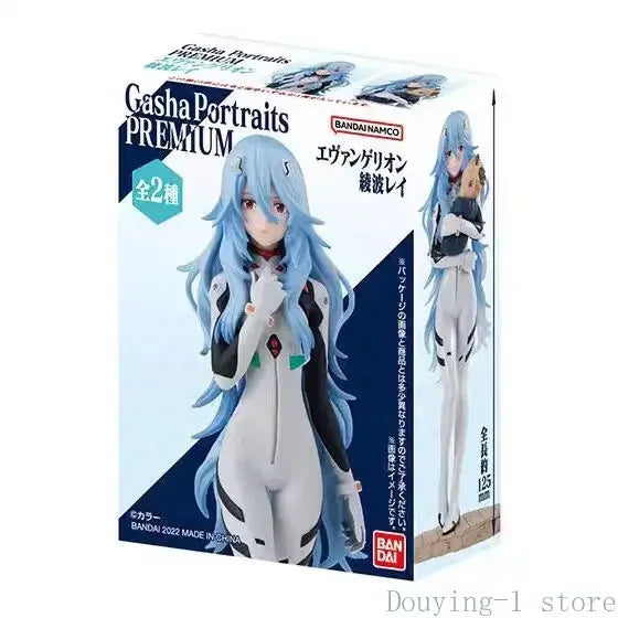 In Stock Bandai Anime Figure EVANGELION Ayanami Rei Shokugan Long Hair Action Figure Toys Gift Collectible Model