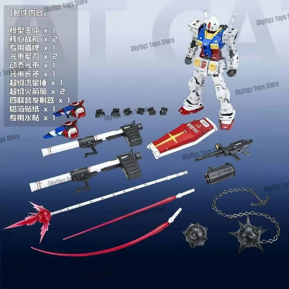 In Stock FAT CAT Model Rg 1/100 Model Rx-78-2 Ver 2.0 Assembly Model Kit Movable Joints Collectible Robot Kits Models Gifts Toys