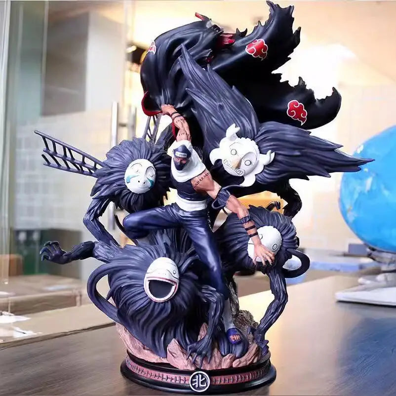 44cm Anime Figure Akatsuki Kakuzu Hidan Battle Ver Model Pvc Collect Desktop Ornament Decorations Holiday Gifts Children Toys
