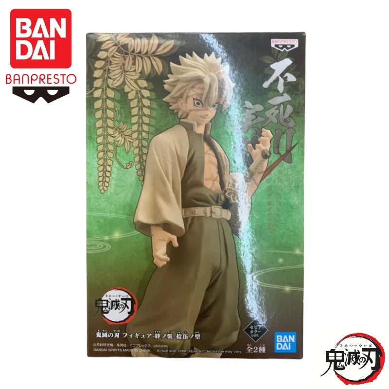 В наличност Bandai Original Banpresto Demon Slayer 15 Shinazugawa Sanemi Iguro Obanai Action Figure Модел на кукла Чисто нова в кутия