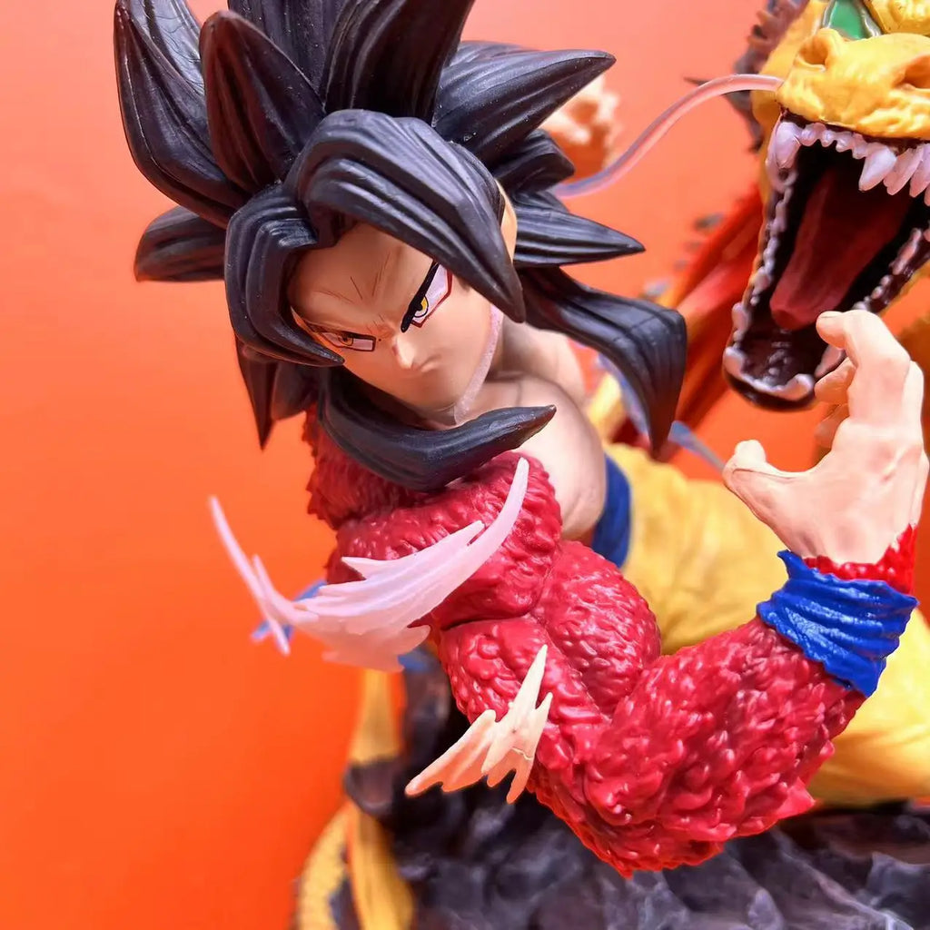 42cm Dragon Ball Goku Dragon Fist Explosion Ss4 Anime Figure Model Gk Statue Collection Desktop Decoration Ornament Toys Gifts