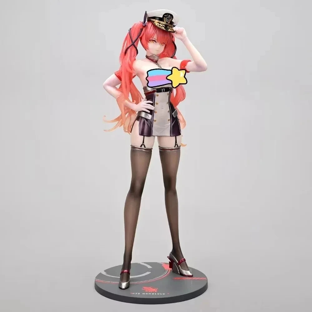 25CM Boxed Beautiful Girl Series Azur Lane Ship Girl Honolulu Standing Figure Models Action Figures Toys Collection Gifts